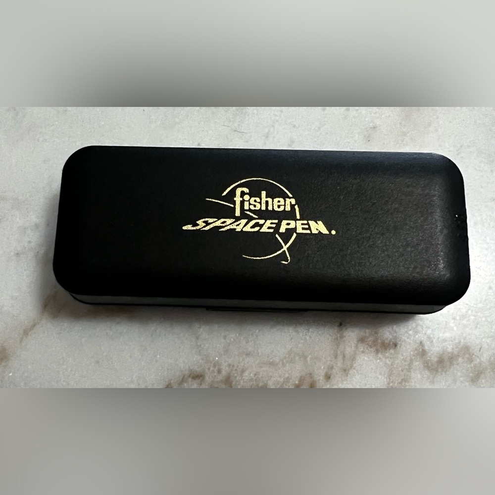 Vintage Fisher Matte Black Bullett Space Pen 1990’s In Case Works Perfectly